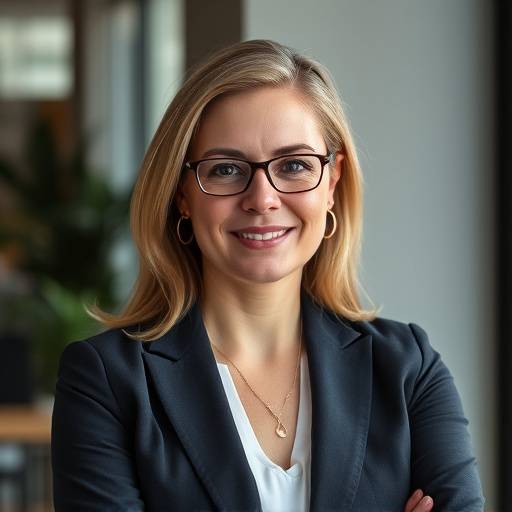Porträt von Anna Schmidt, Geschäftsführerin der MedienManufaktur Rheinland.